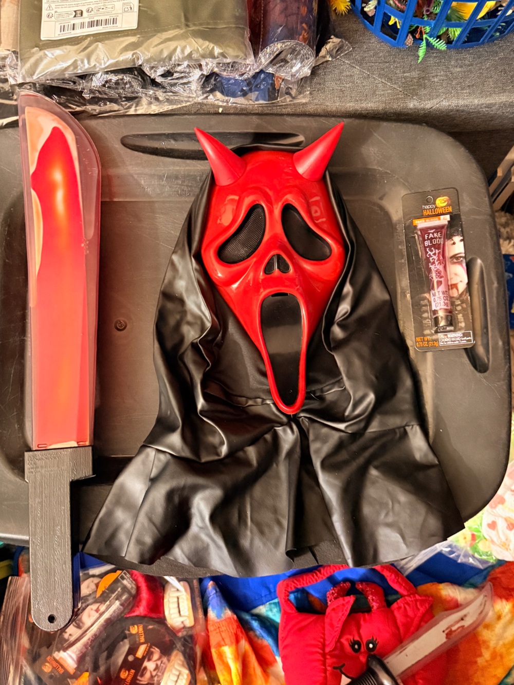 Scream Ghost Face Mask RARE w Knife & Blood x3 Horror Halloween Cosplay Anime